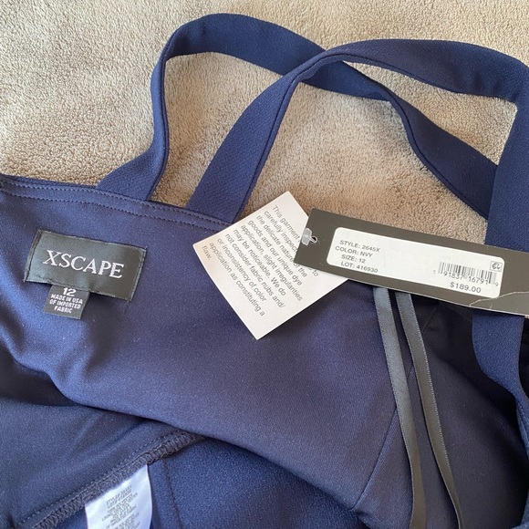 ✨NWT✨ Xscape Navy Dress - Picture 5 of 5